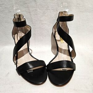 Louise et cie strappy heel with gold zipper